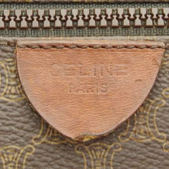 CELINE Tote Bag Macadam Beige PVC x Leather Authentic USED - Picture 9 of 10